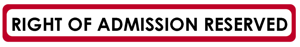 Right of admission reserved | CSRSza